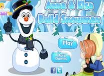 Anna si Elsa Construiesc un Om de Zapada
