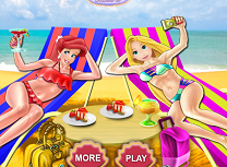 Ariel si Rapunzel pe Plaja