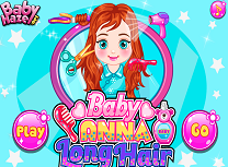 Bebelusa Anna cu Par Lung