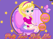 Bebelusa Elsa Invata sa Mearga la Toaleta