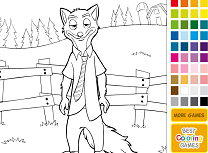 Coloreaza cu Nick Wilde