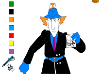 Coloreaza-l pe Inspectorul Gadget