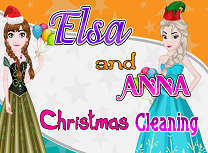 Elsa si Anna Curatenie de Craciun