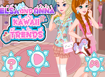 Elsa si Anna Stilul Kawaii