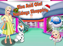 Elsa si Olaf Cumparaturi de Sarbatori