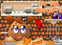 Fata Pou Gateste Placinta de Dovleac