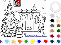 Hello Kitty Coloreaza de Craciun