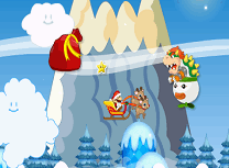 Mario cu Sania lui Mos Craciun