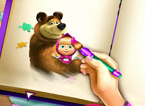 Masha si Ursul Carte de Colorat