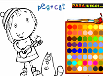 Peg si Pisica de Colorat