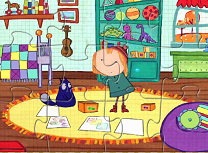 Puzzle cu Peg si Pisica