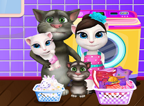 Talking Tom Spala Haine cu Familia
