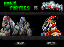 Testoasele Ninja Vs Power Rangers
