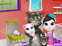 Tom si Familia Curatenie in Baie