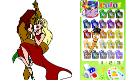 Coloreaza-i pe Tarzan si Jane
