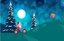 Mos Craciun pe Bicicleta