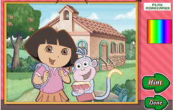 Coloreaz-o pe Dora