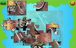 Motocicleta Verde Puzzle