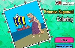 Coloreaza cu Rapunzel