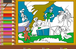 Coloreaza cu Peter Pan