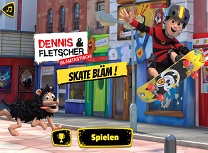 Dennis si Gnasher Skateboard