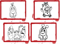 BTS Oddbods de Colorat