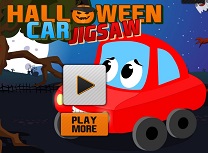 Puzzle cu Masina de Halloween