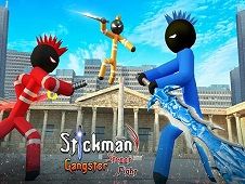 Stickman Politist vs Gangsteri Lupte de Strada